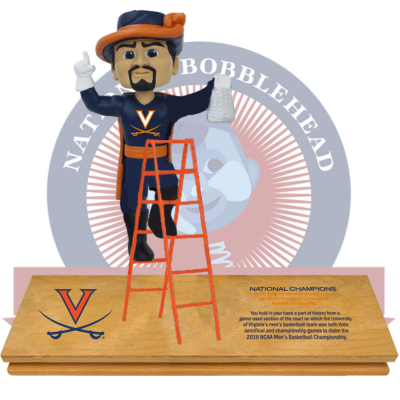 Virginia Cavaliers 2019 Men's Basketball Game Used Championship Court Ladder Bobblehead (Presale)