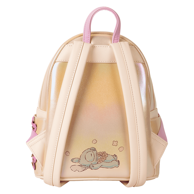 Loungefly Stitch & Angel Cherry Blossom Heart Mini Backpack