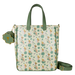 Peter Pan Tinker Bell Disney Clover All-Over Print Tote Crossbody Bag With Coin Bag