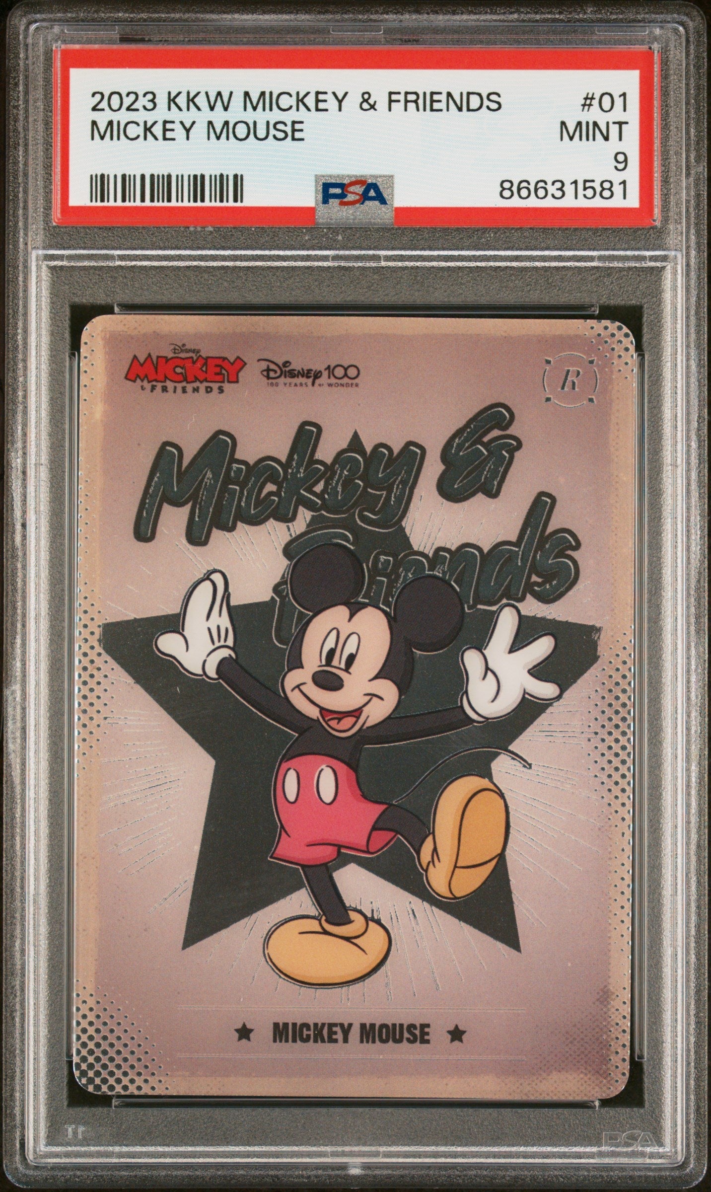 2023 KAKAWOW HOTBOX MICKEY & FRIENDS CHEERFUL TIMES MICKEY MOUSE 1 PSA 9