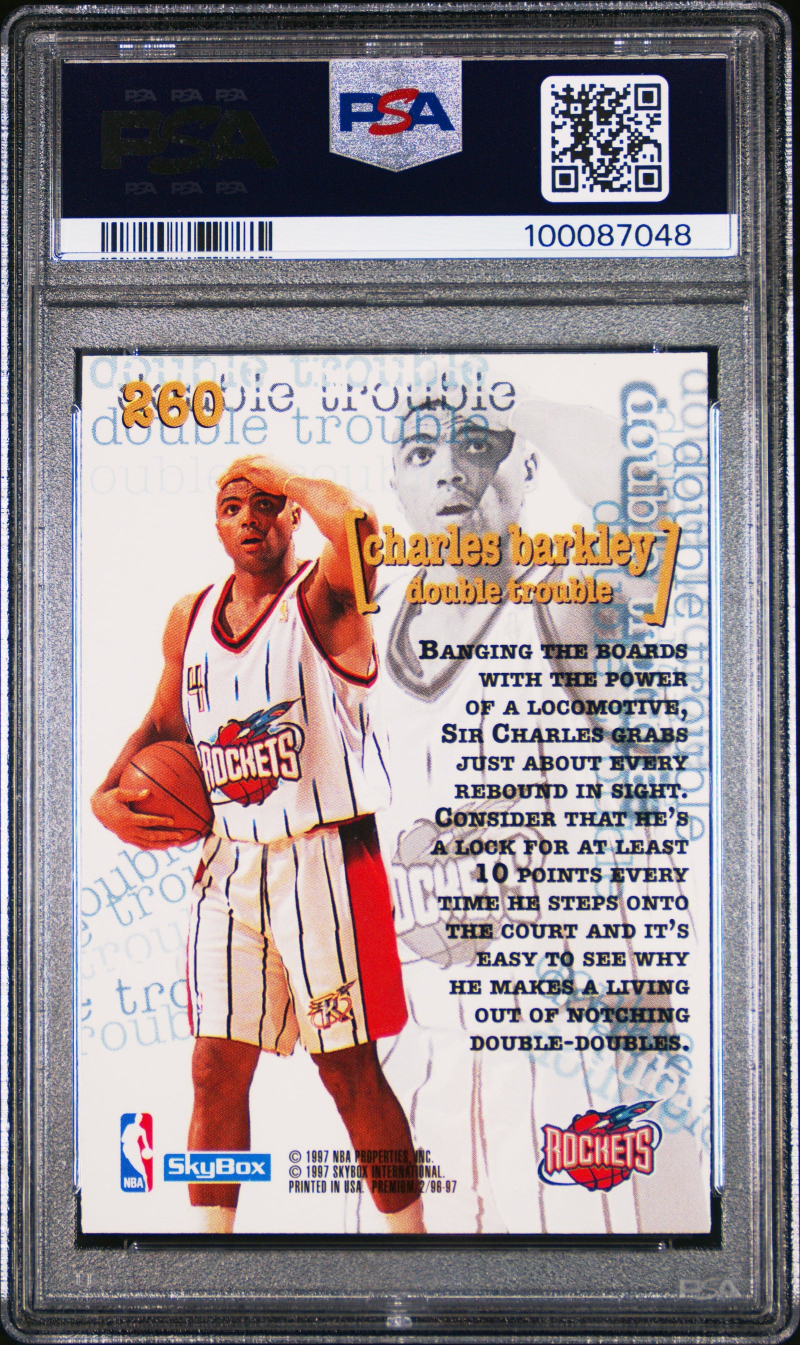 1996 SKYBOX PREMIUM CHARLES BARKLEY  #260 - PSA 10
