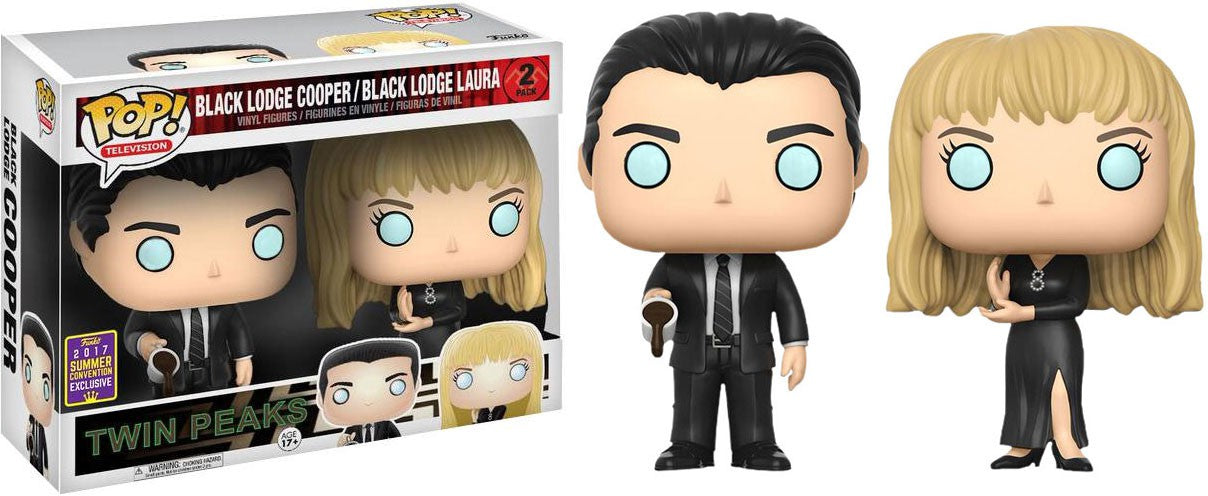 Black Lodge Cooper & Black Lodge Laura (Twin Peaks) 2-pk - 2017 Summer Convention Exclusive [light damage]