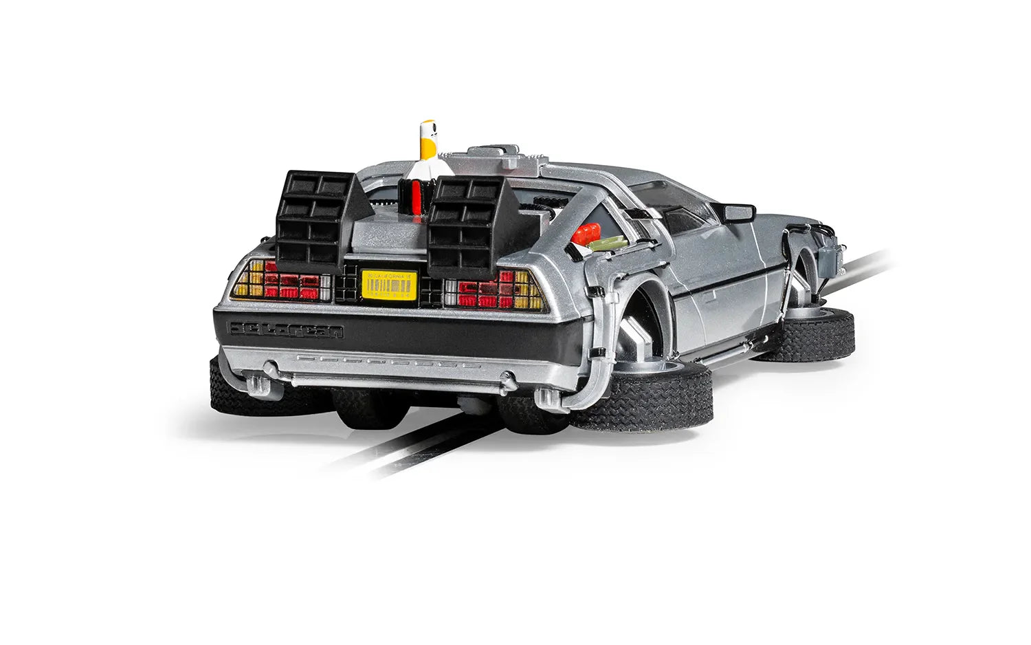 Scalextric Back to the Future Part II 1:32 scale Flying DeLorean Time Machine Slot Car