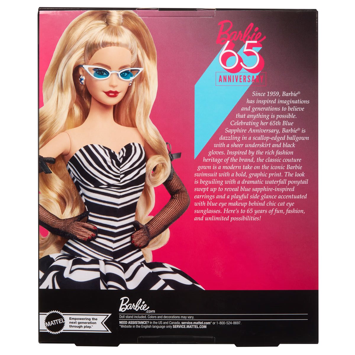 Barbie 65th Blue Sapphire Anniversary Doll with Blonde Hair