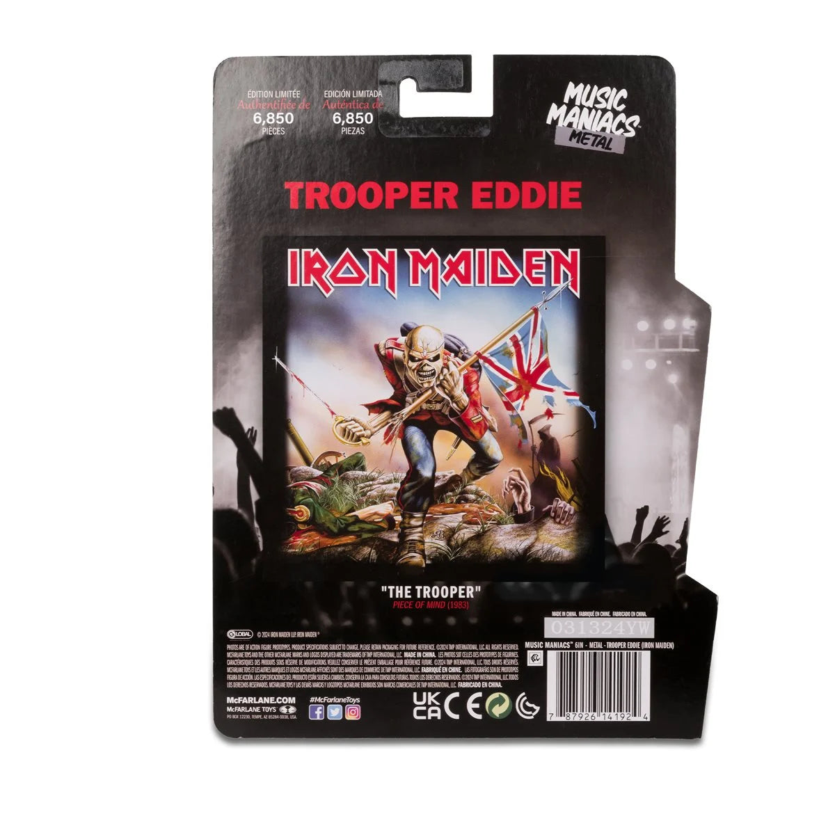 Music Maniacs Iron Maiden Trooper Eddie 6-Inch Scale Action Figure