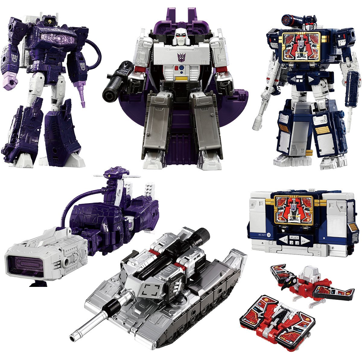 Transformers Dramatic Capture Series DCS Nemesis Bridge Megatron, Soundwave, and Shockwave Set