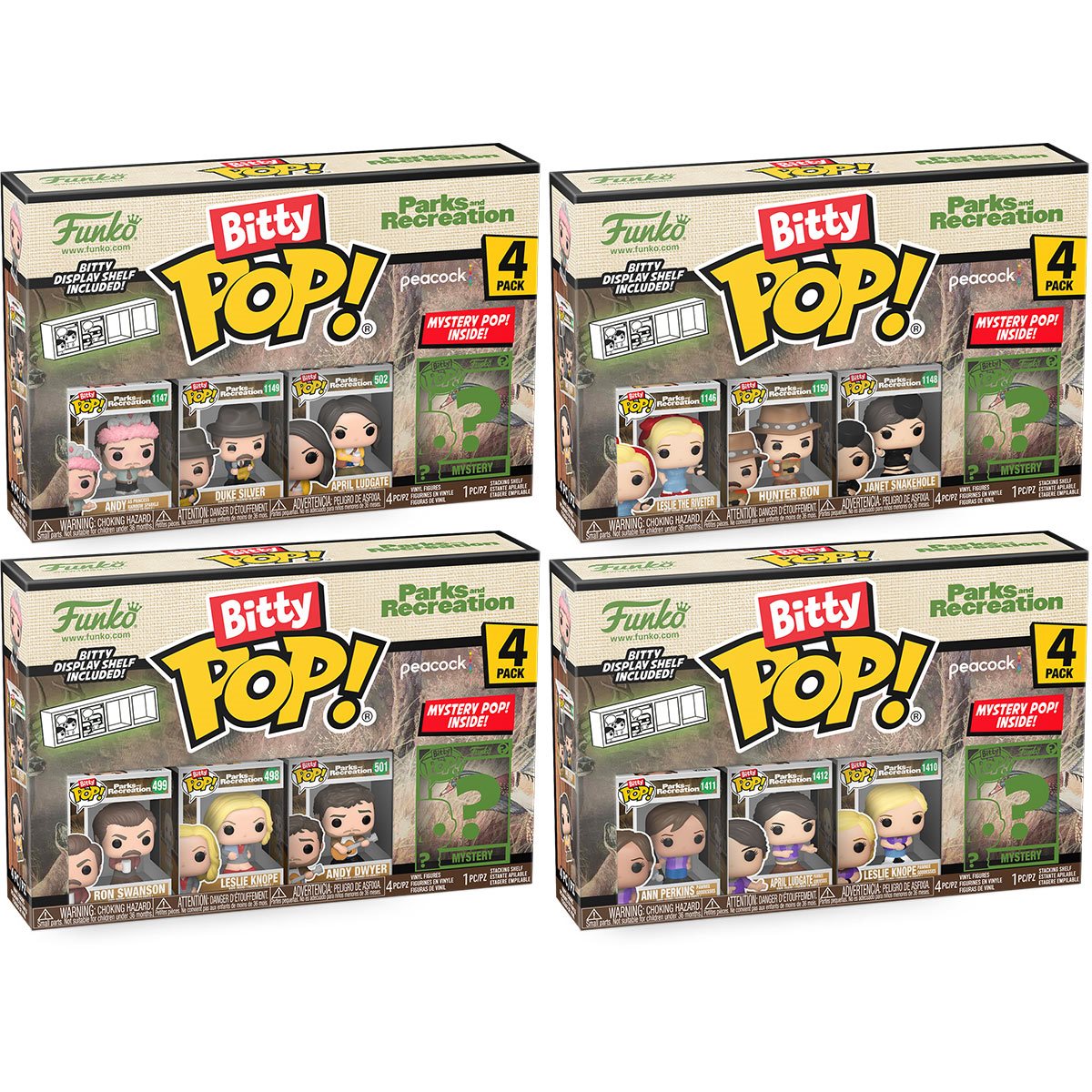 Bitty Pop! Parks and Recreation Series 1 Thru 4 - 16 Bitty Pops!