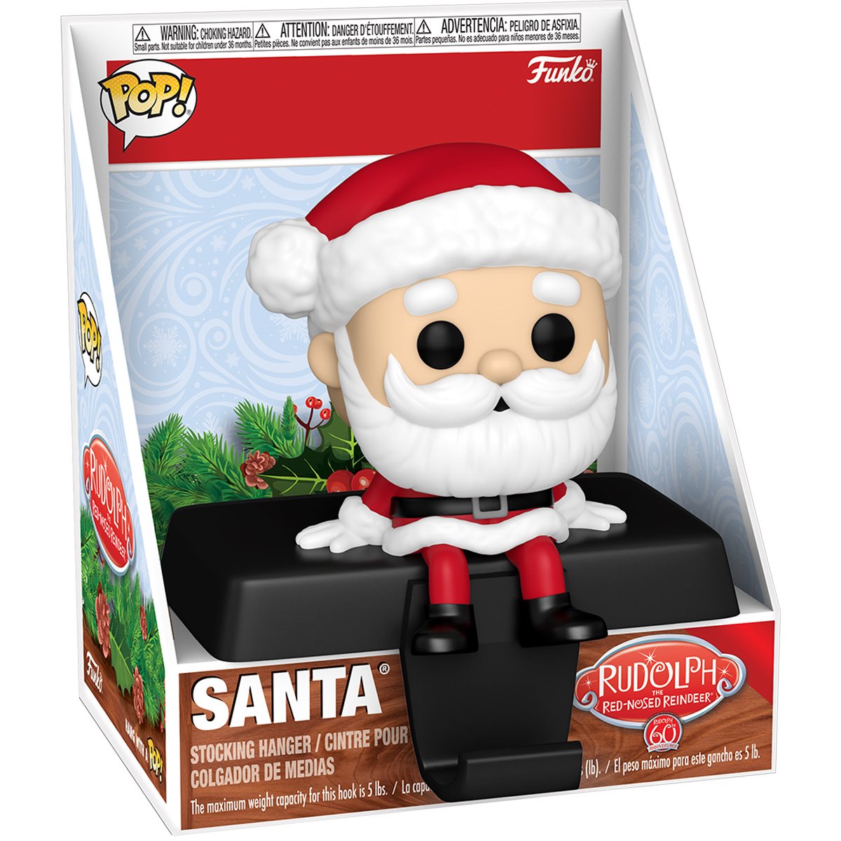 Rudolph the Red-Nosed Reindeer Edge-Sitter Stocking Holder Featuring Santa By Funko