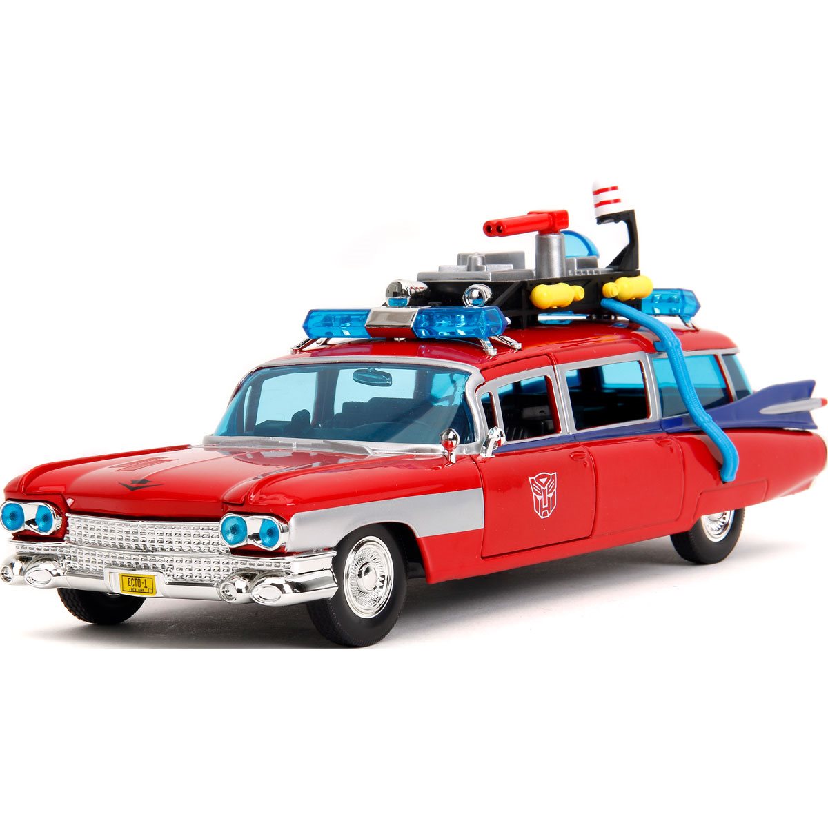 Ghostbusters x Transformers Hollywood Rides Ecto-1 (Optimus Prime Deco) 1:24 Scale Diecast Vehicle