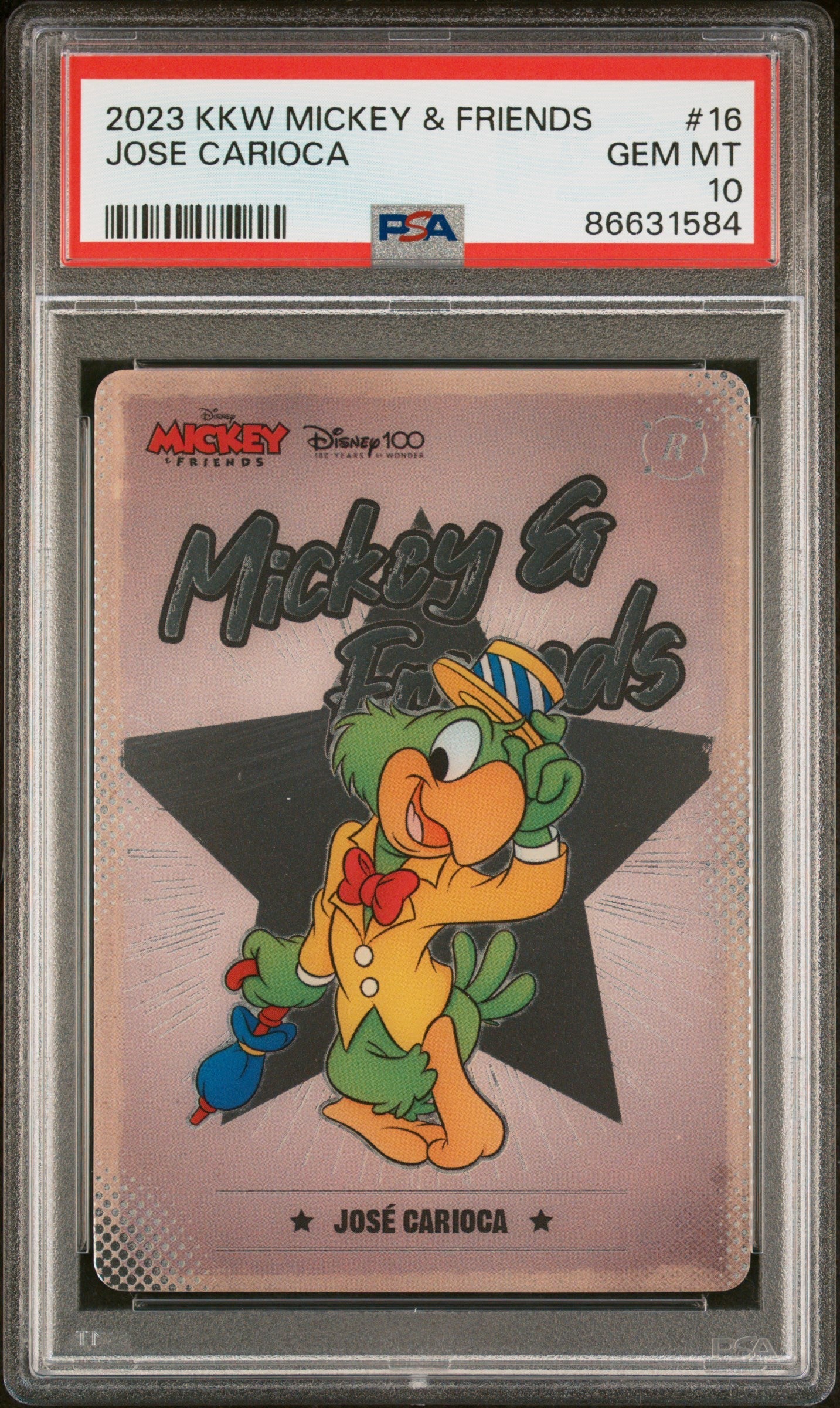 2023 KAKAWOW HOTBOX MICKEY & FRIENDS CHEERFUL TIMES JOSE CARIOCA 16 PSA 10