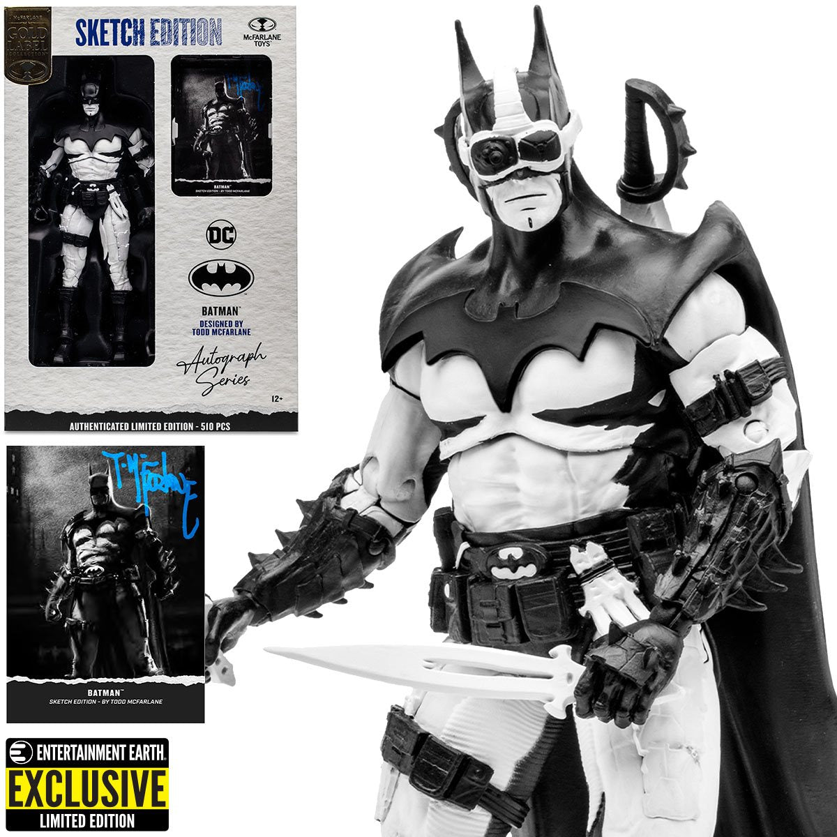 DC Multiverse Batman by Todd McFarlane Sketch Autograph Gold Label 7-Inch Action Figure - EE Exclusive