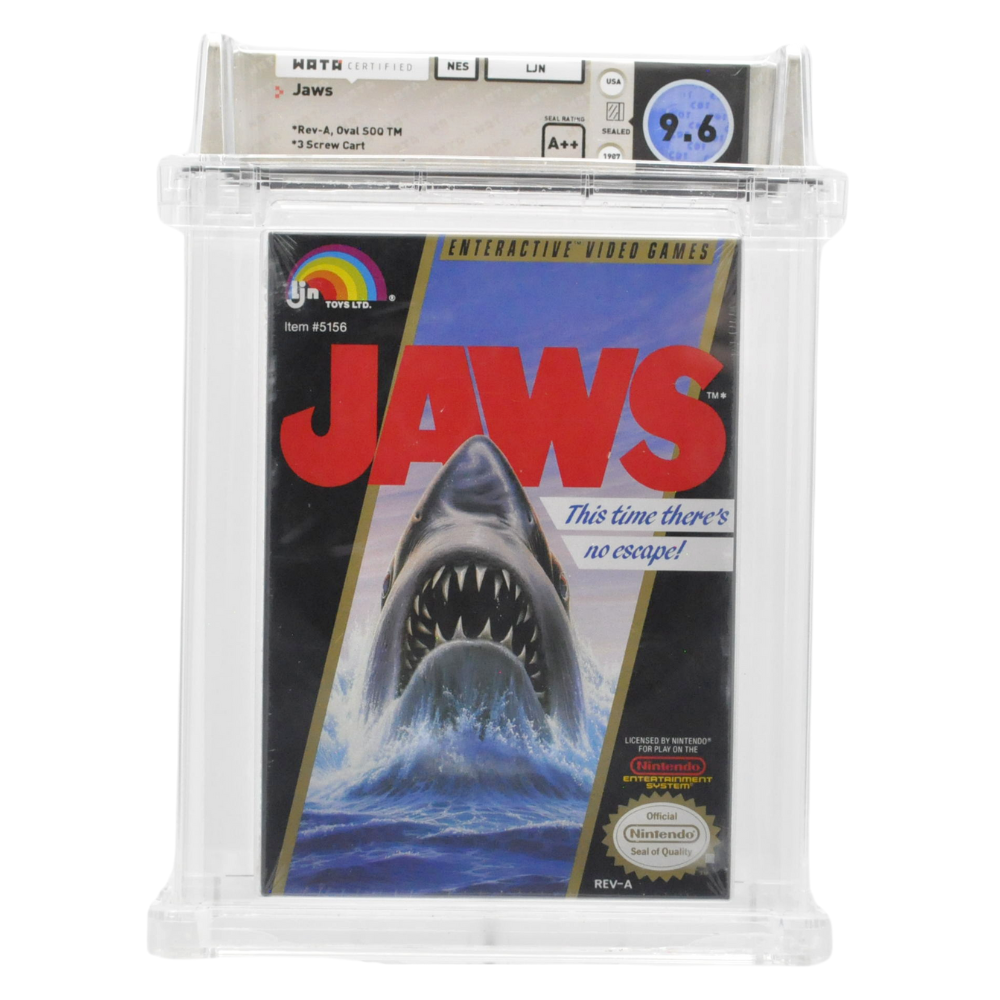 Graded NES Cart in Box (Sealed) - Jaws WATA 9.6/A++
