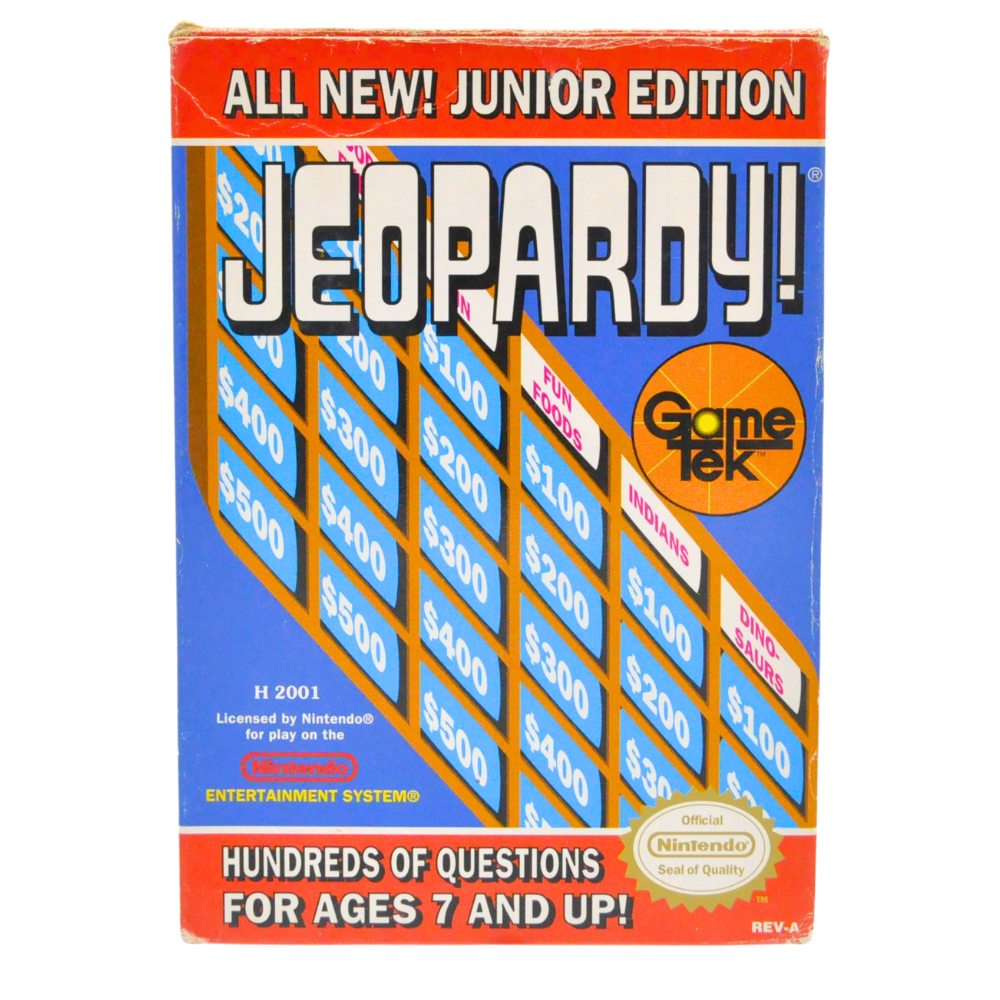 NES Cart Complete in Box - Jeopardy! Junior Edition