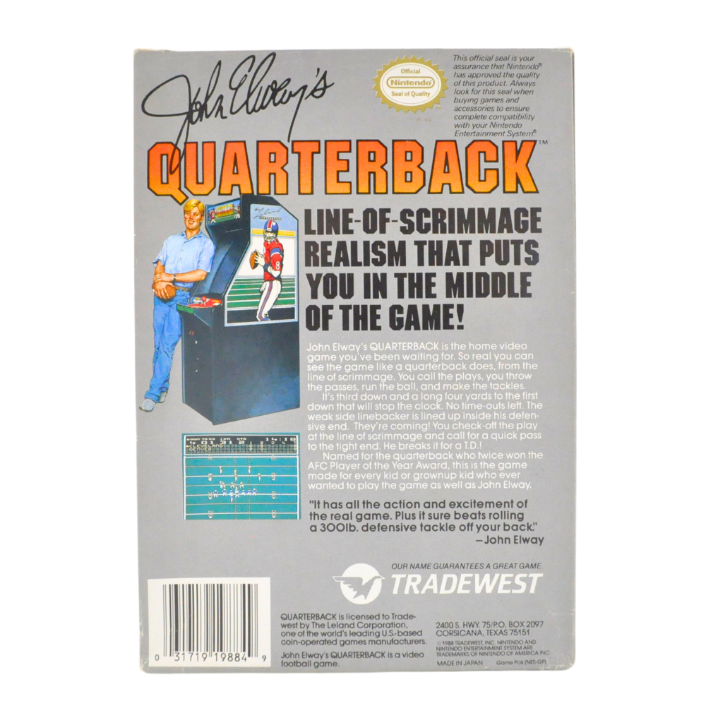 NES Cart Complete in Box - John Elway's Quarterback