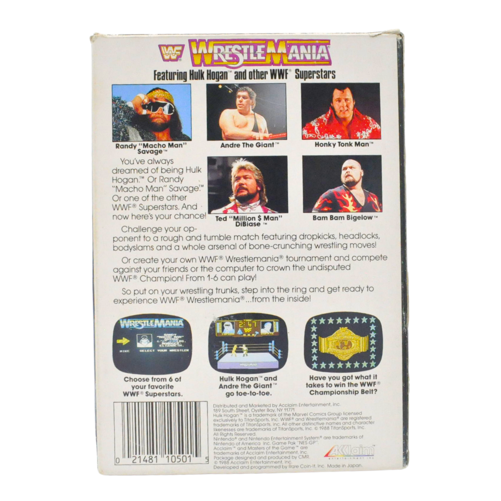 NES Cart Complete in Box - Wrestle Mania