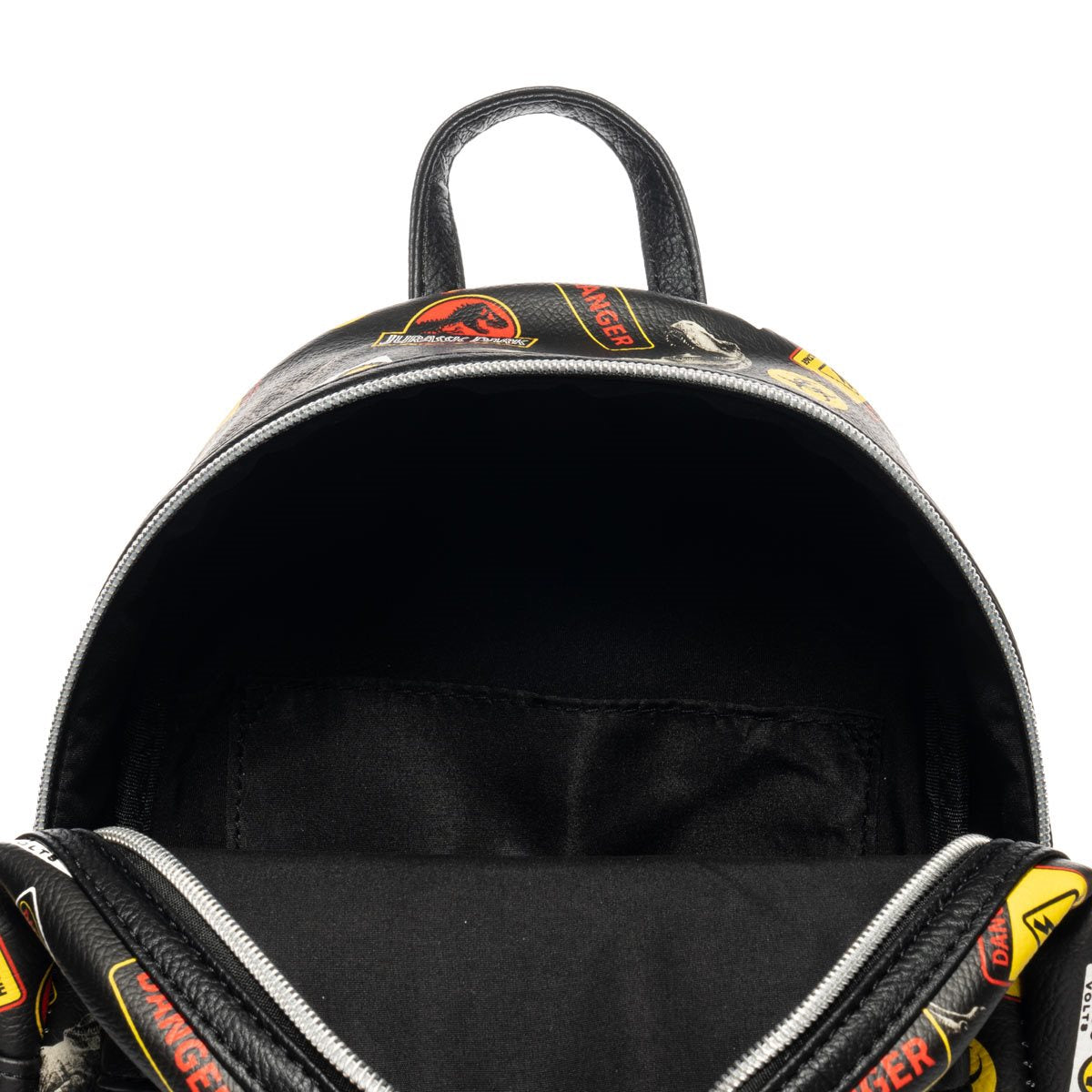 Jurassic Park Warning Signs Mini Backpack by LoungeFly