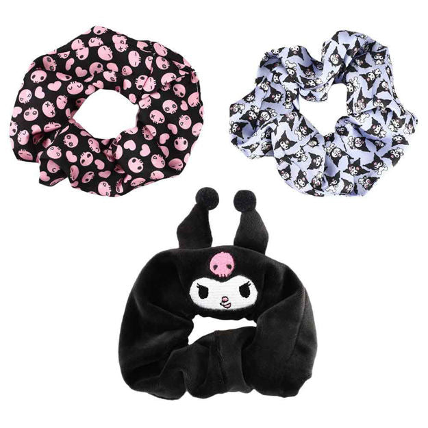 Sanrio Kuromi Scrunchie 3-Pc Set
