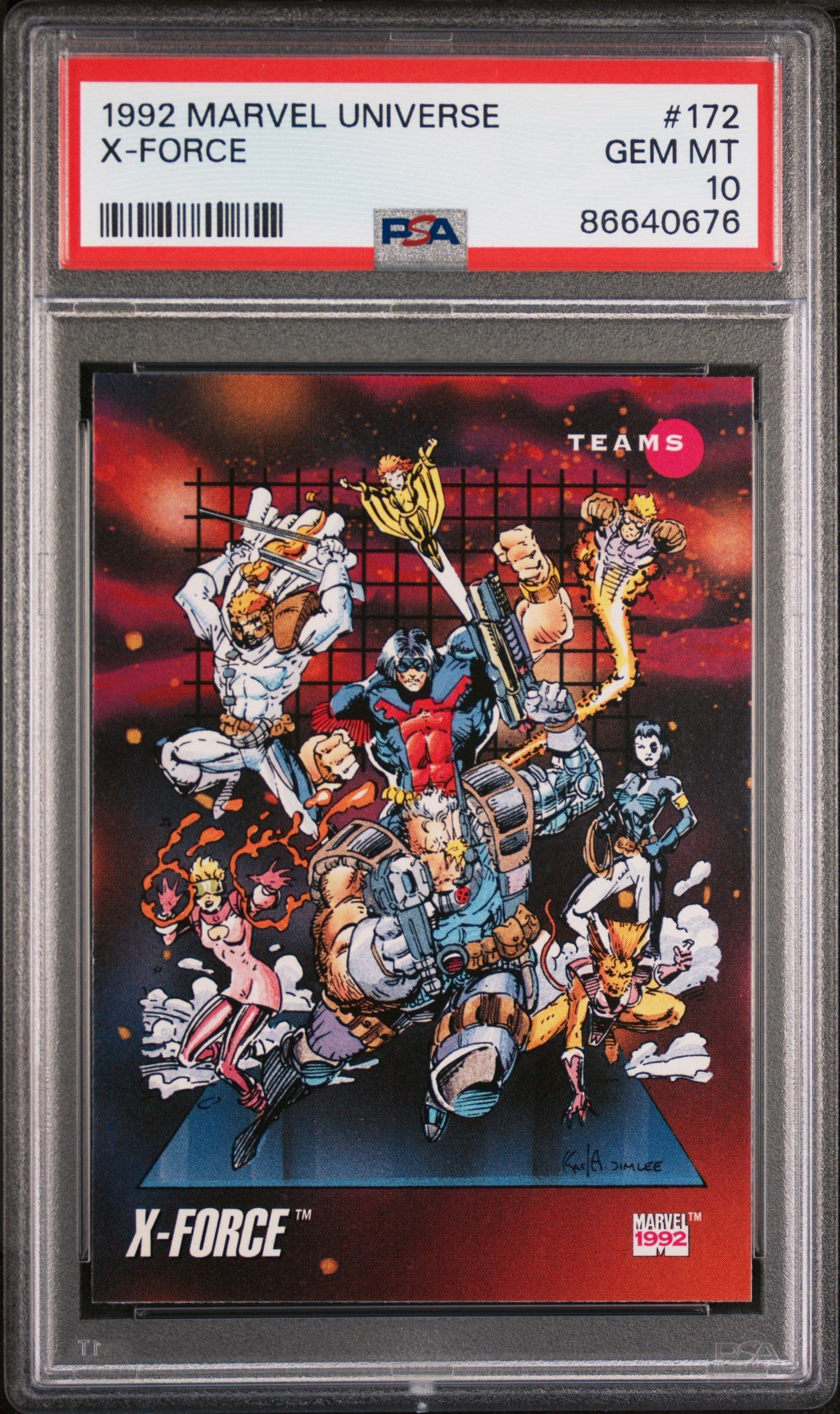 1992 MARVEL UNIVERSE X-FORCE  #172 - PSA 10