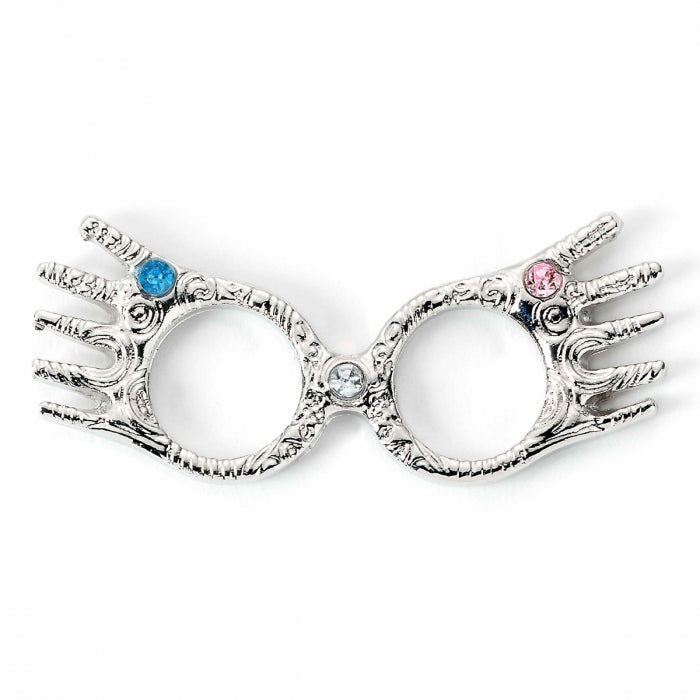 Harry Potter Luna Lovegood Spectrospecs Glasses Silver Pin Badge