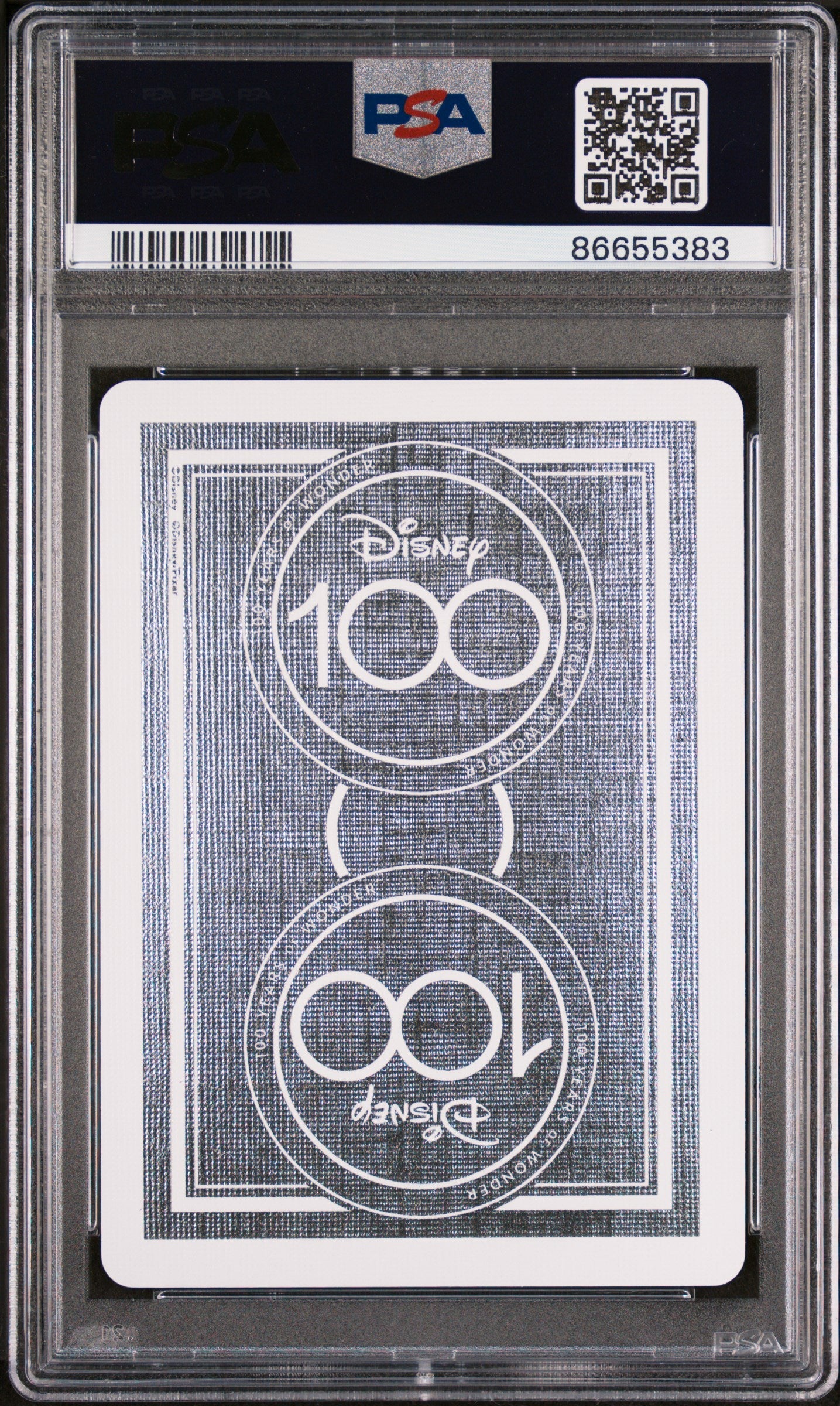 2023 DISNEY 100 PLAYING CARDS DONALD DUCK 6 OF CLUBS PSA 10