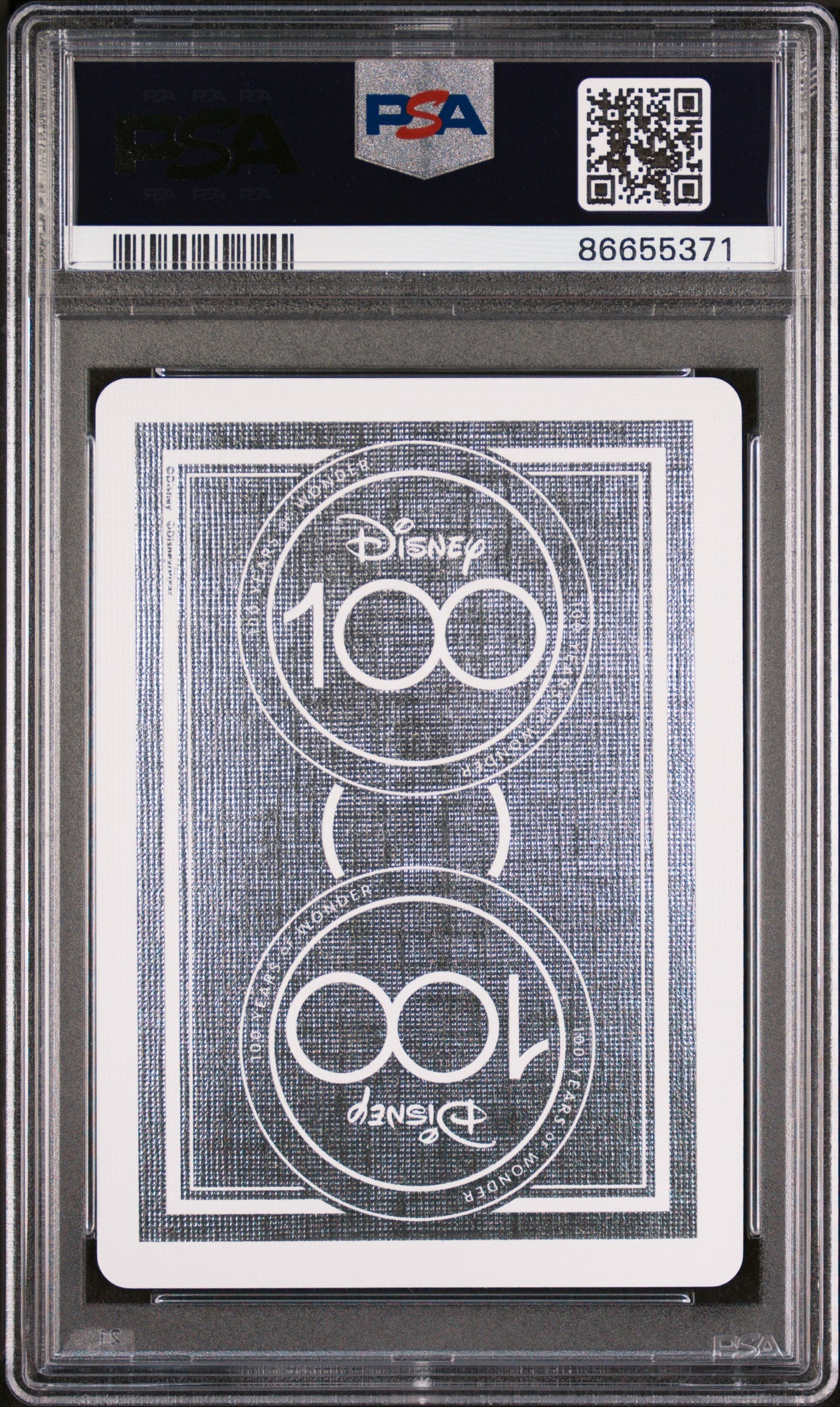 2023 DISNEY 100 PLAYING CARDS MICKEY MOUSE KING OF SPADES PSA 10