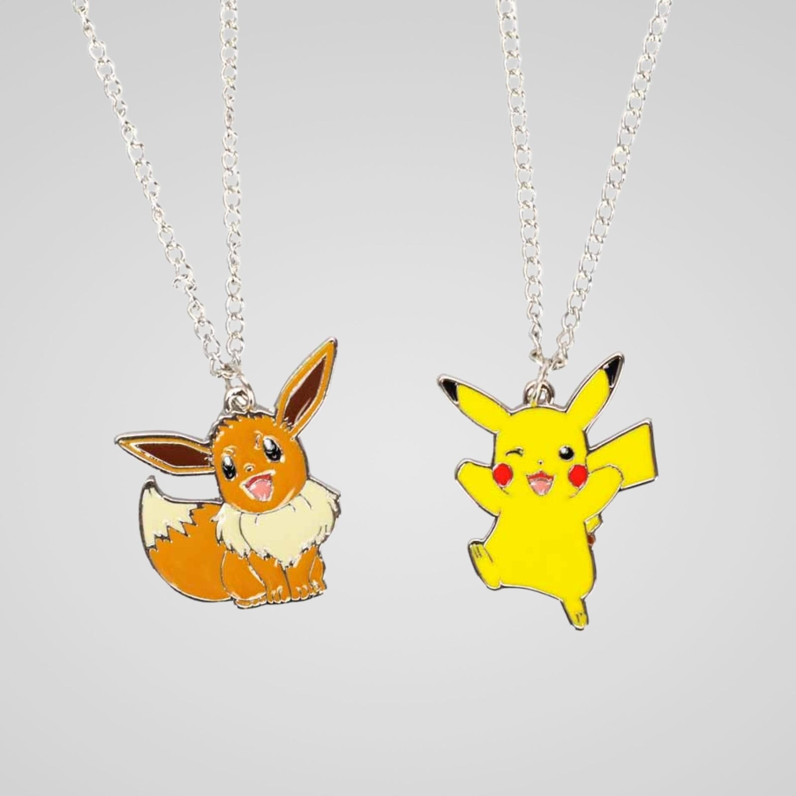 Pikachu & Eevee Pokemon Magnetic Necklace Set