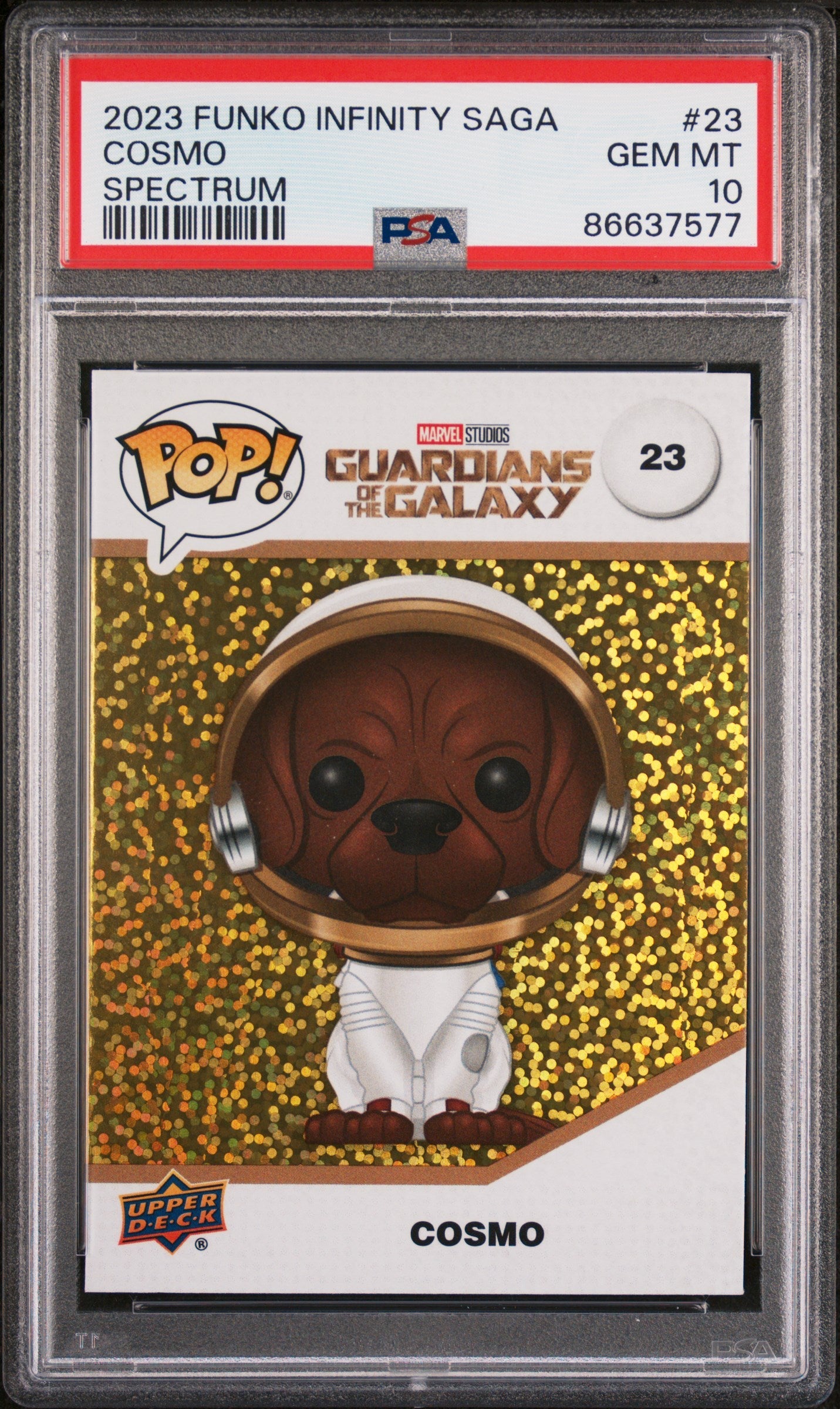 2023 UPPER DECK FUNKO POP MARVEL  COSMO SPECTRUM #23  PSA 10