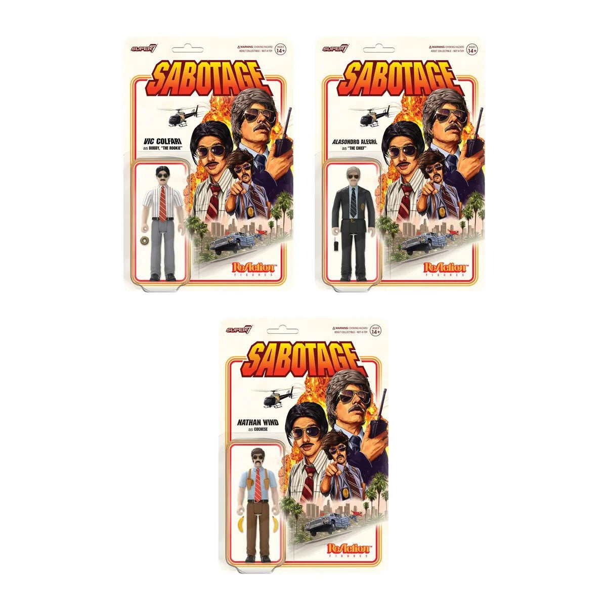 Beastie Boys Sabotage Sabotage 3-Pack 3 3/4-Inch ReAction Figures