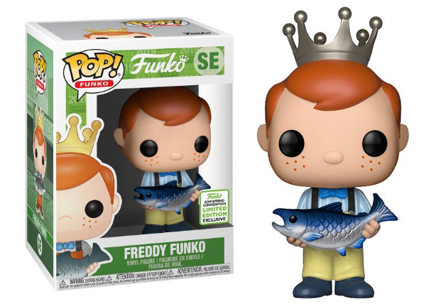 Freddy Funko (Holding Fish, Yellow Pants) SE - 2019 Spring Convention Exclusive