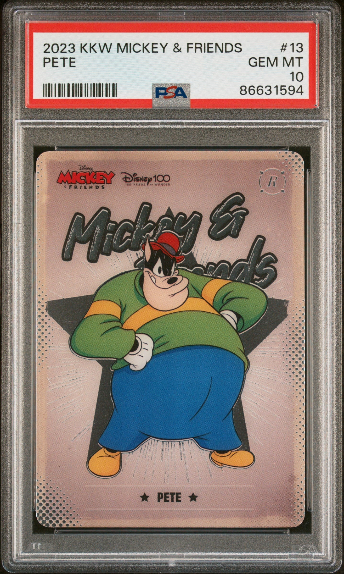 2023 KAKAWOW HOTBOX MICKEY & FRIENDS CHEERFUL TIMES PETE 13 PSA 10