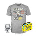 Felix the Cat (Silver) & Tee (L, Sealed) 526 - Target Exclusive