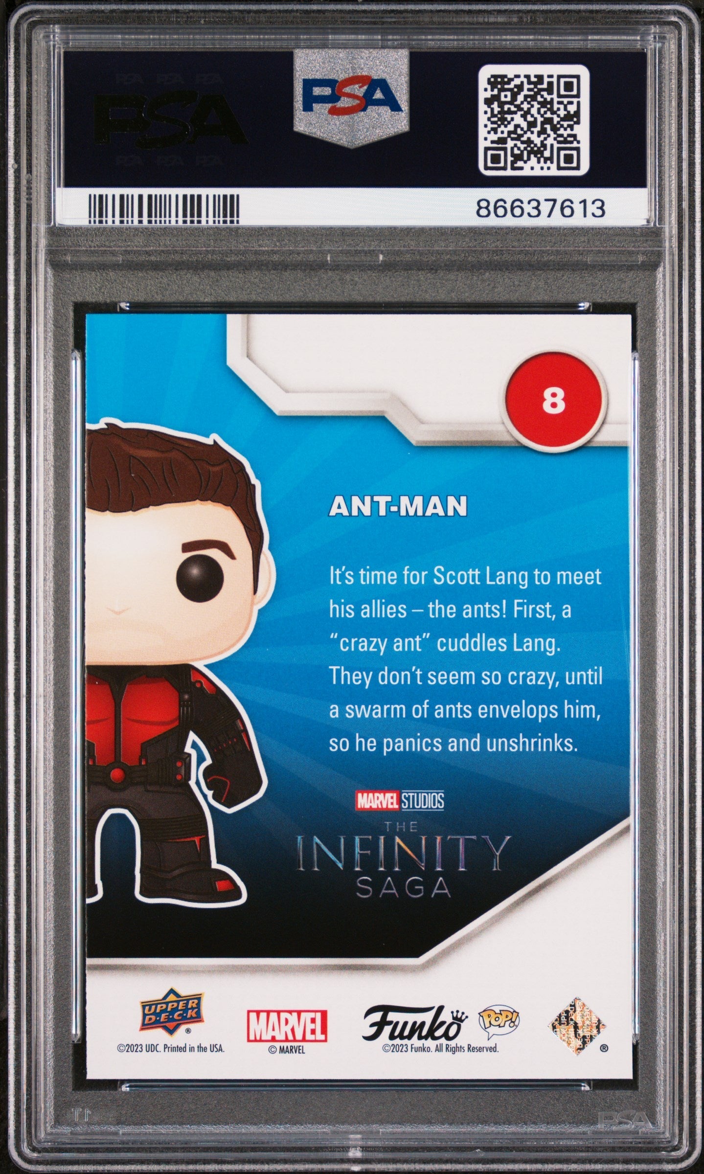 2023 UPPER DECK FUNKO POP MARVEL  ANTMAN  #8  PSA 10