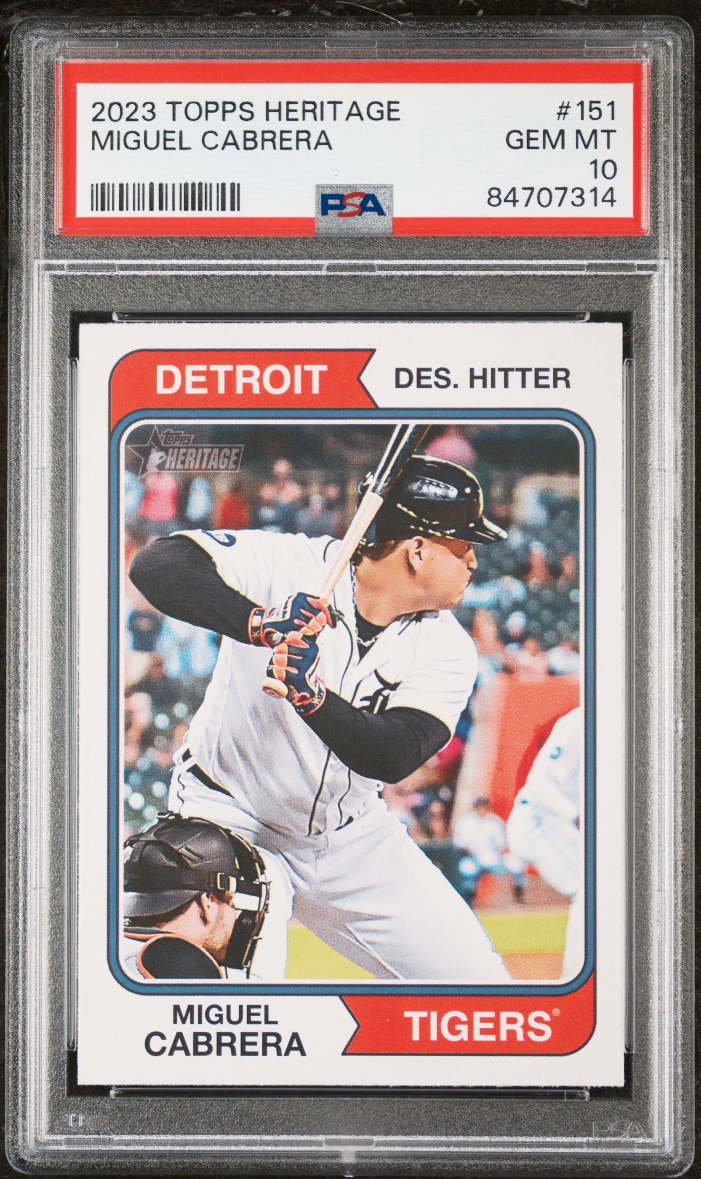 2023 TOPPS HERITAGE MIGUEL CABRERA  #151 - PSA 10