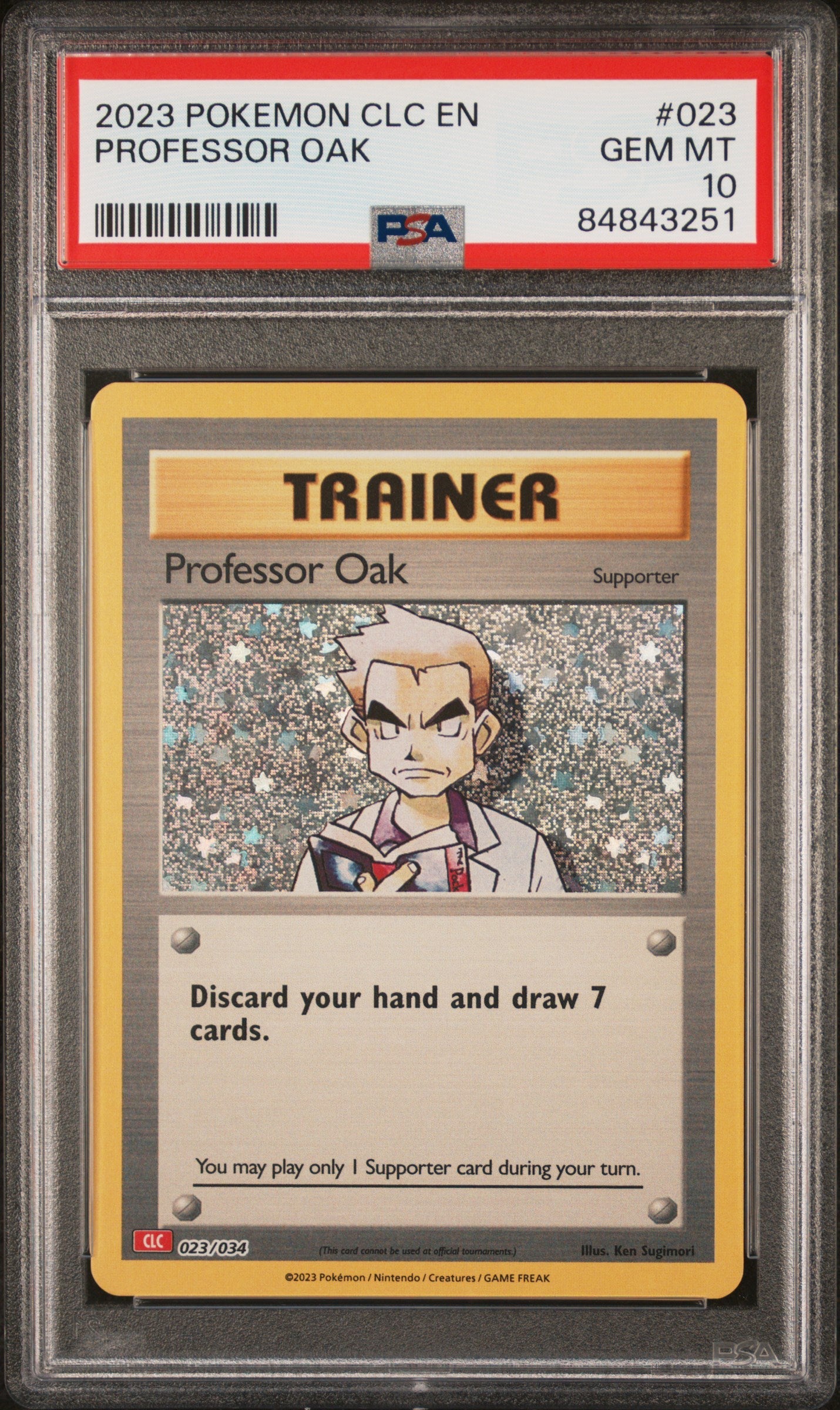 2023 POKEMON CHARIZARD & HO-OH ex DECK PROFESSOR OAK #23 PSA 10
