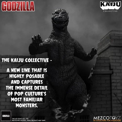 Kaiju Collective Godzilla (1954) Black and White Edition Figure