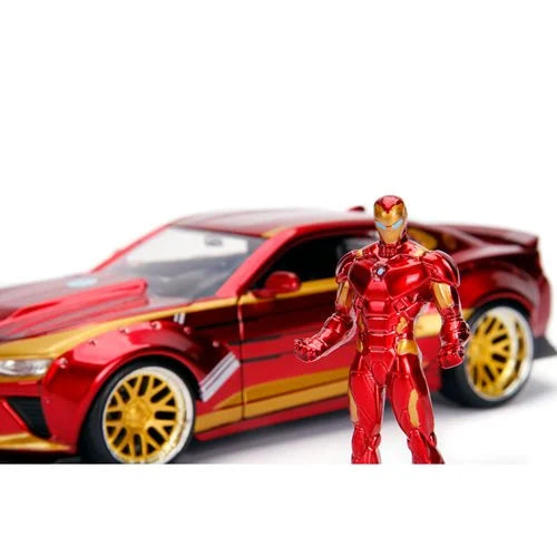 *Dent/Ding Packaging* - Iron Man Hollywood Rides 2016 Chevy Camaro 1:24 Vehicle