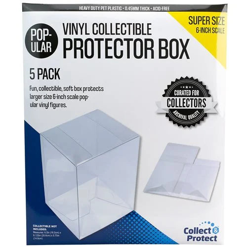 Standard 6-inch Funko Vinyl Collectible Soft Collapsible Protector Box 5-Pack