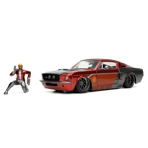 *Dent/Ding Packaging* - Guardians of the Galaxy Star-Lord 1967 Mustang Shelby GT-500 1:24 Scale Die-Cast Metal Vehicle with Figure