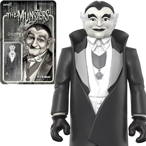 Munsters Grandpa (Grayscale) 3 3/4-Inch ReAction Figure